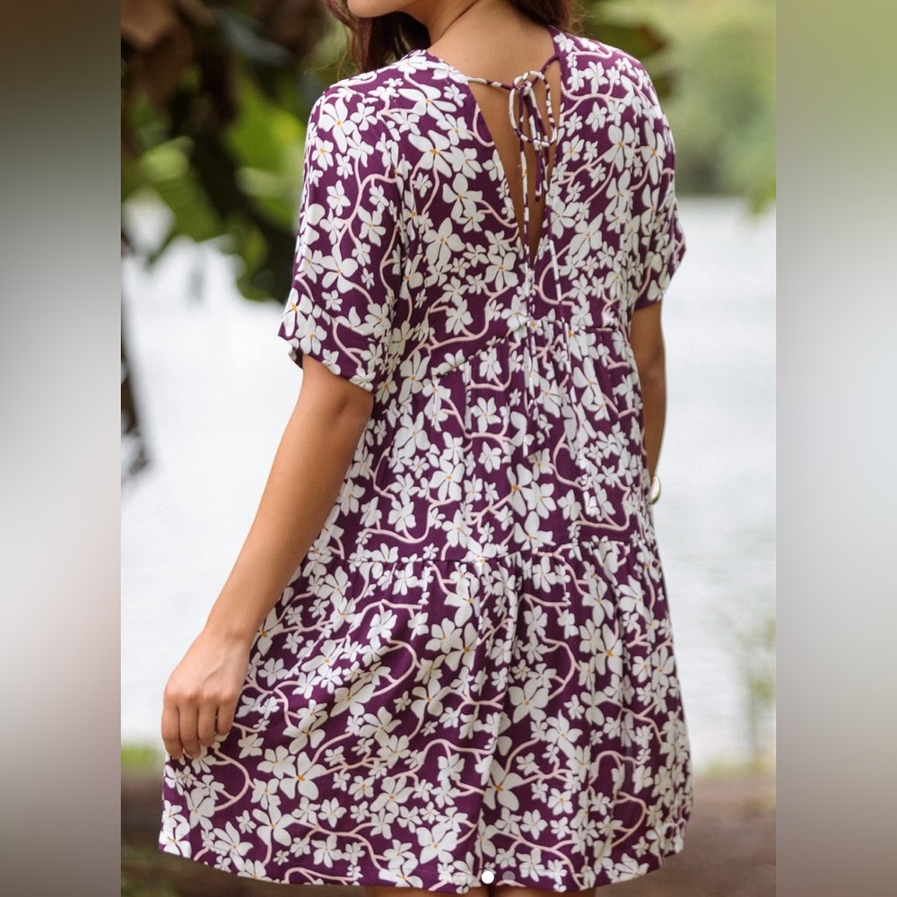 Ava Sky Amalfi Dress in Violet Stephanotis